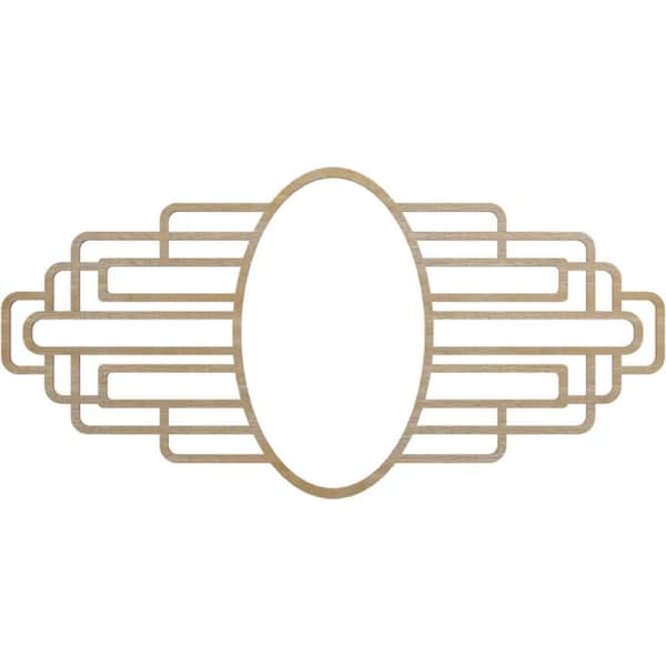 Ekena Millwork 24 in. x 12 in. x 0.375 in. Wood Medallion