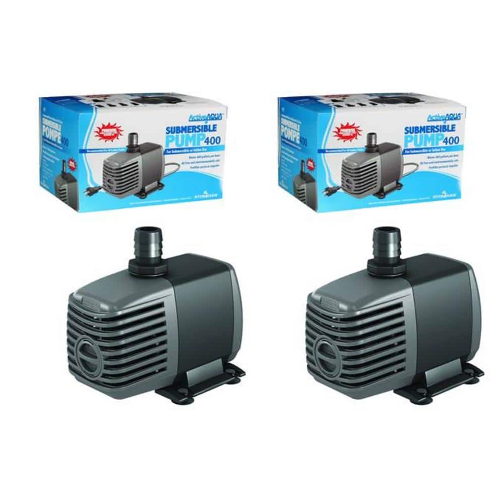 Hydrofarm 400 GPH Submersible Aquarium Water Pump (2-Pack) 2 x