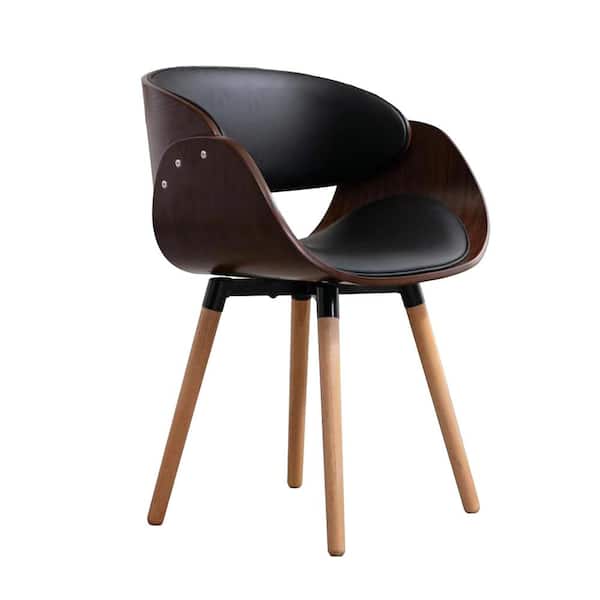 Home Beyond Bayone Ravenna Black Synthetic Leather Lounge Chair