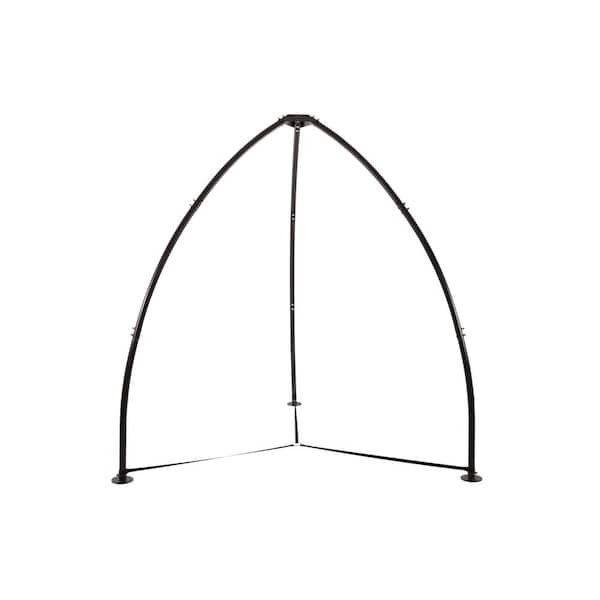 Vivere 8.5 ft. Tripod Steel Frame Outdoor Hammock Chair Stand in Black