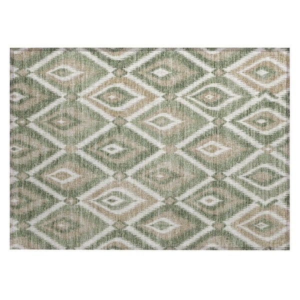 Chantille Machine Washable Indoor/Outdoor Abstract ACN3072 Fern 2 ft. x 3 ft. Accent Rug