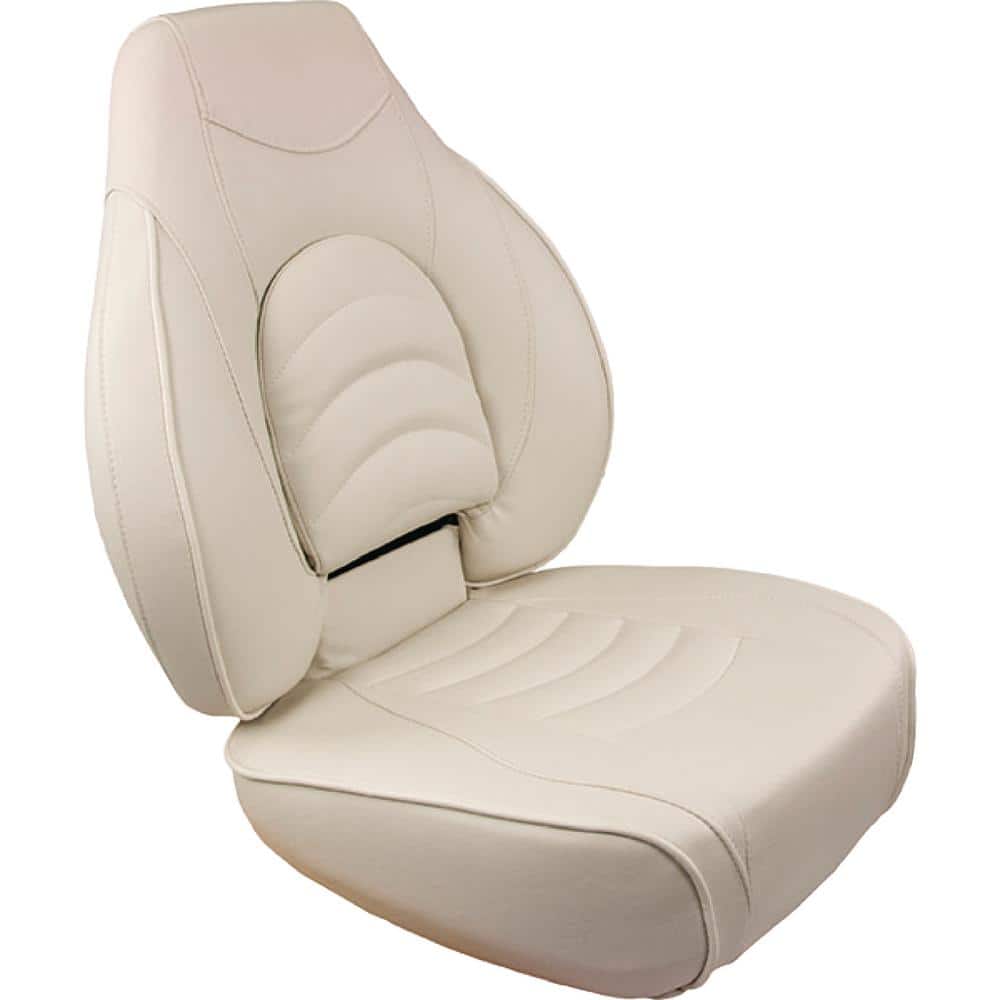 Springfield 1041606-1 Fish Pro High Back Folding Seat - White