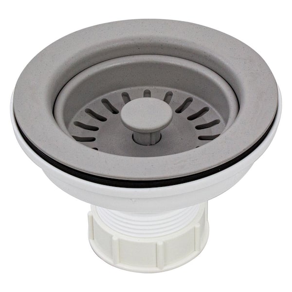 Transolid 3.5 in. Plastic Strainer in Concrete Grey 2410-18 - The Home ...