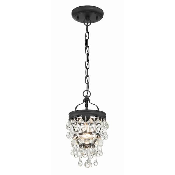 Calypso 1-Light Matte Black Chandelier