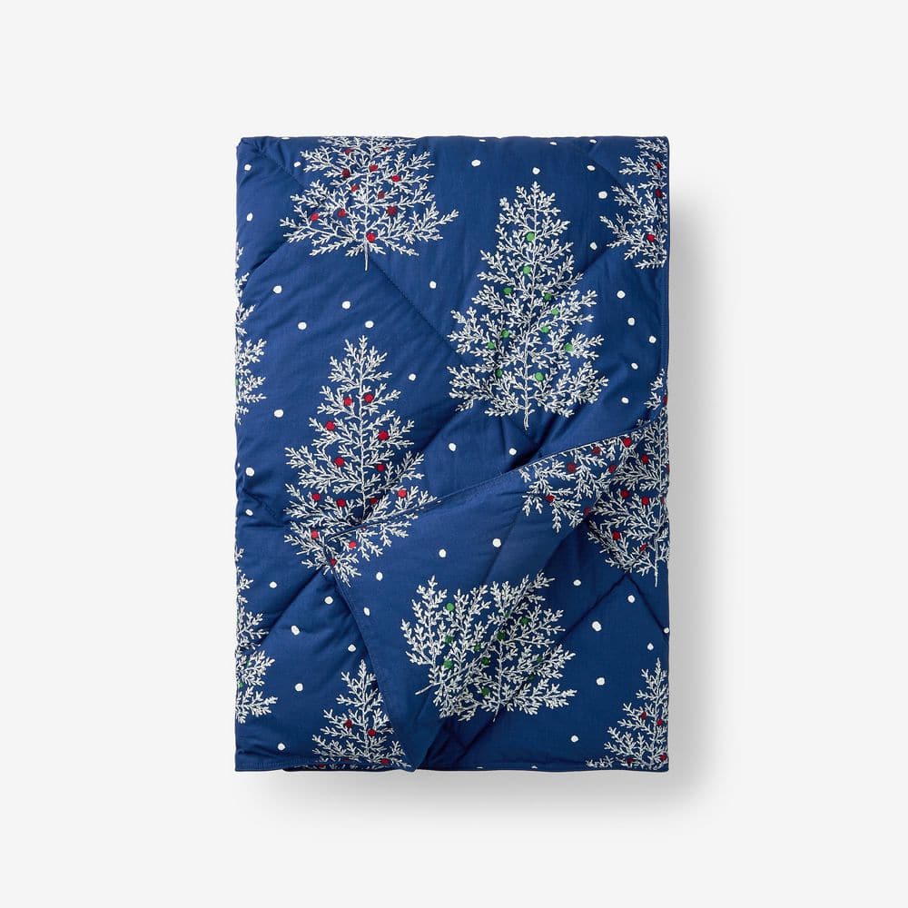 The Company Store Company Essentials LoftAIRE Evergreen Blue Throw