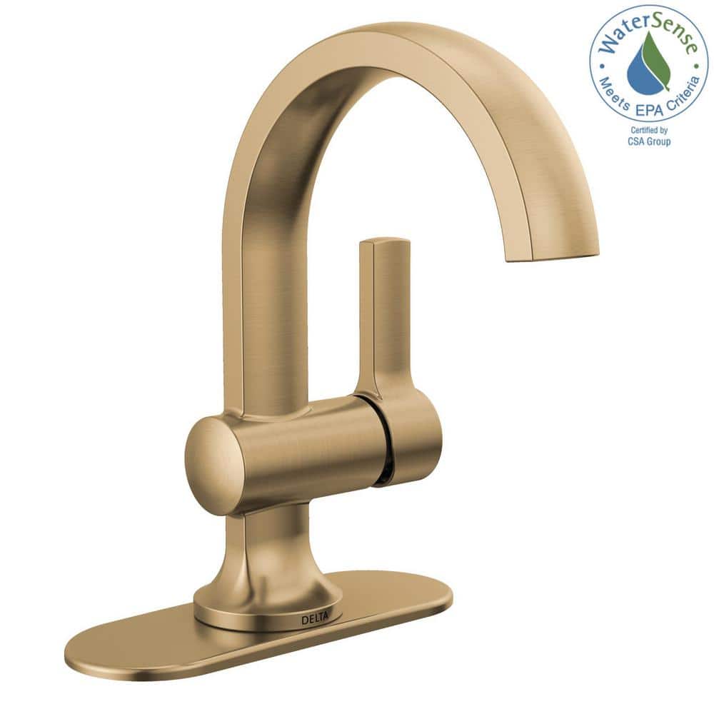 Albion Brushed Gold Single Handle Bathroom Faucet
