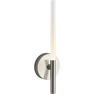 Components 1-Light Polished Nickel LED Wall Sconce