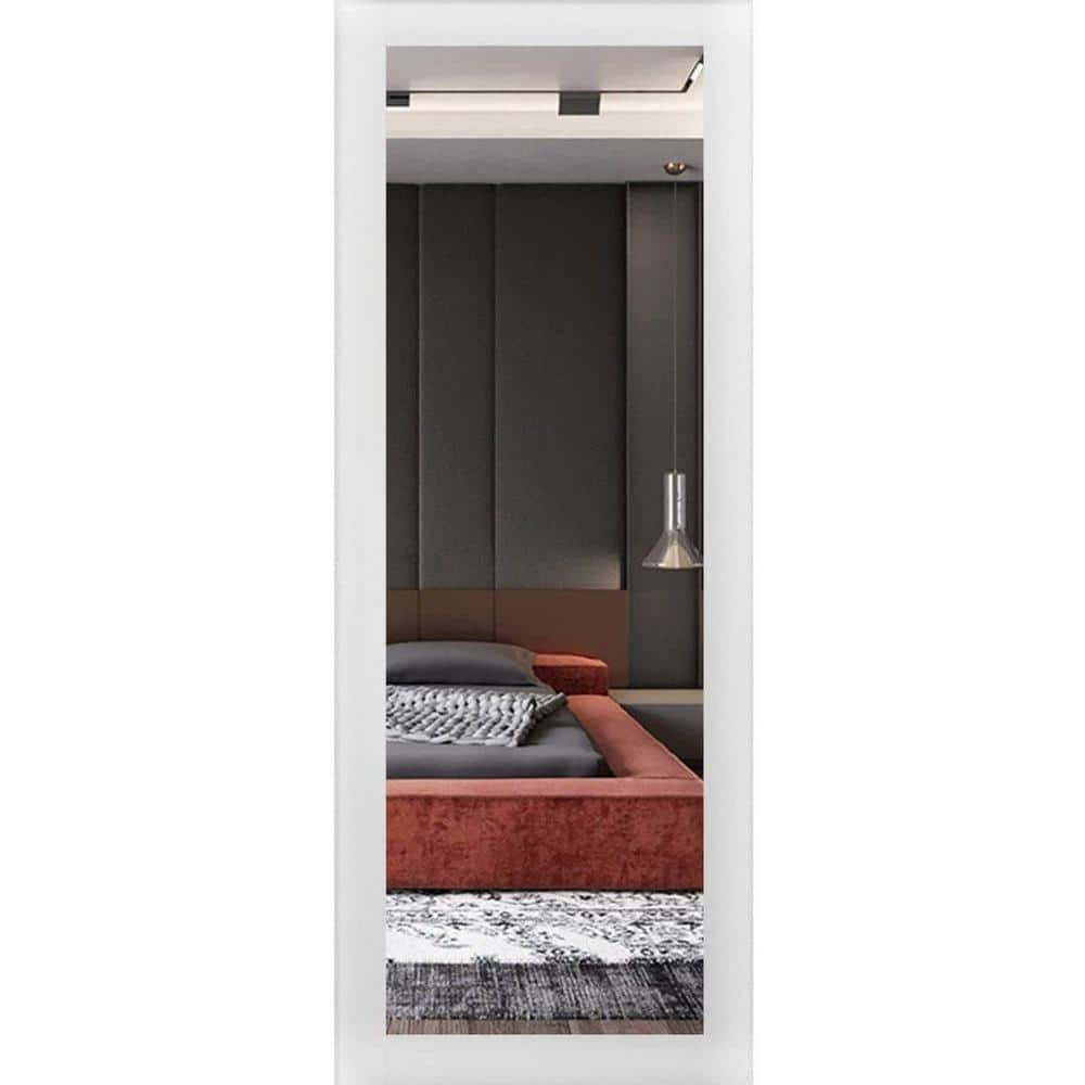 32 in. x 34 in. Solid Wood Mirrored glass White Interior Door Slab price history on PriceWatchPro