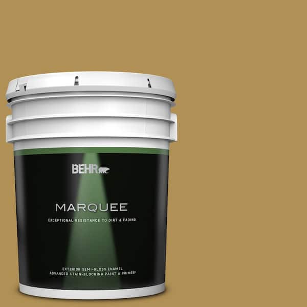 BEHR MARQUEE 5 gal. #350D-6 Bronze Green Semi-Gloss Enamel Exterior Paint & Primer