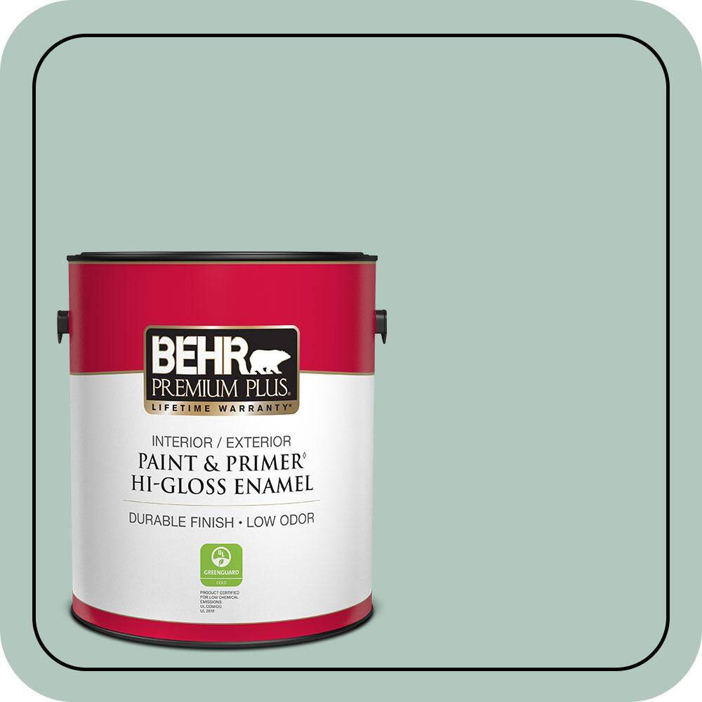 1 gal. #480E-3 Marina Isle Hi-Gloss Enamel Interior/Exterior Paint & Primer price history on PriceWatchPro