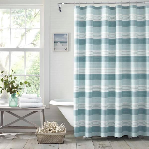 Tommy Bahama Hula Beach Blue Cotton, Shower Curtains Commercial