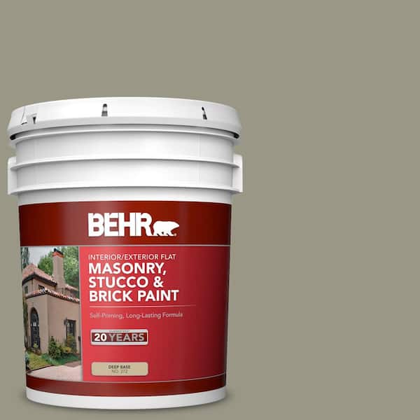 5 gal. #PPU8-20 Dusty Olive Flat Interior/Exterior Masonry, Stucco and Brick Paint