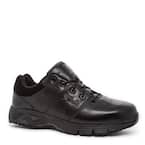 Men's Memory Breach Slip Resistant Oxford Shoes - Steel Toe - BLACK Size 7(M)