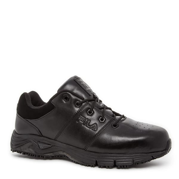 Fila Men's Memory Breach Slip Resistant Oxford Shoes - Steel Toe - BLACK Size 13(M)