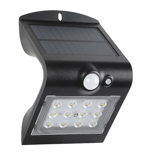 Defiant 120-Degree Solar Motion Activated Outdoor Integrated Area Light with Double Lighting (Black) SWL-1.5W - The Home Depot