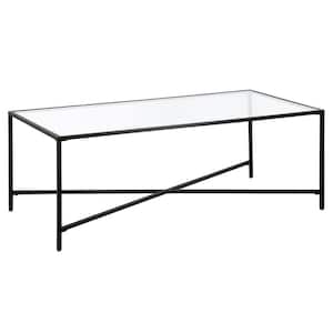 Henley 48 in. Blackened Bronze Rectangle Glass Top Coffee Table