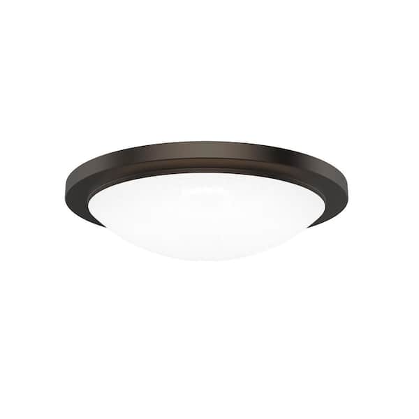 Dew 18 in. Bronze Selectable LED Flush Mount
