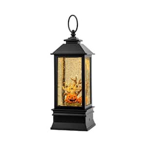 PEATOP Musical Snow Globe Lantern - Christmas Tree & Santa Design With 6-Hour Timer