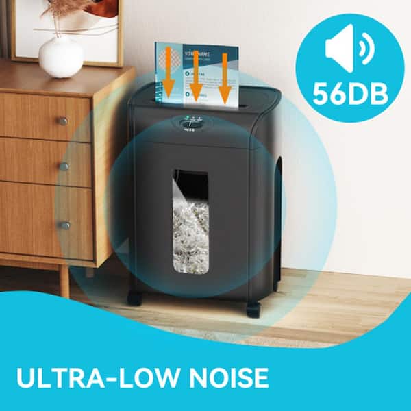 15-Sheet Cross Cut Paper Shredder for Paper/CD/Card, P4 High Security 56DB Low Noise, 4.76 Gal.