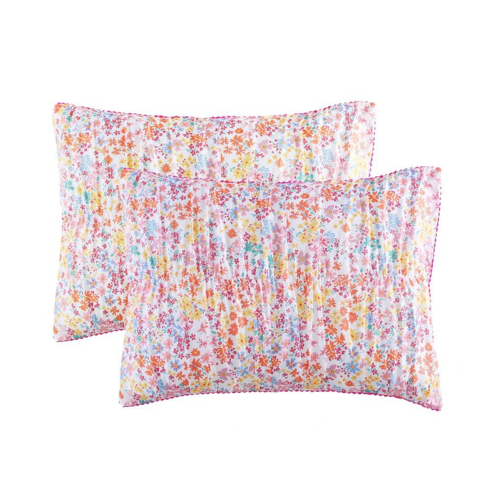 Full Pink Microfiber Reversible Kids Comforter Set
