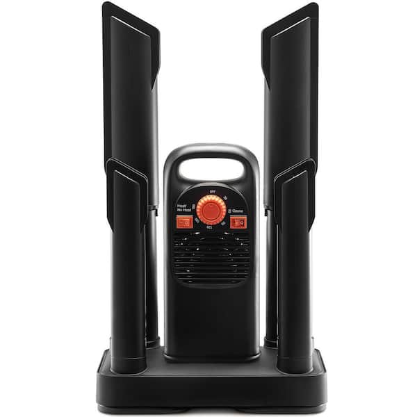 Detachable 4 Tubes Shoe Dryer with Timer, Space Heater, Quick Drying Boot Warmers/Dryer, Black & Orange, Electric,
