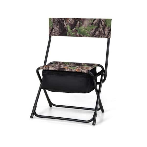 Foldable patio chair with storage bag back, ideal for camping hikes. 1 pack