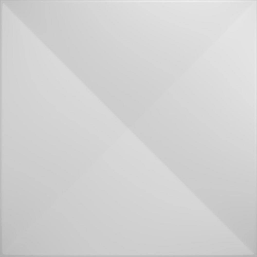 White Textured PVC 3D Decorative Wall Panel 11 7/8" x 11 7/8"