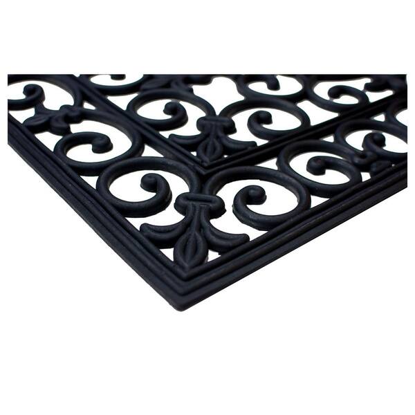 Fleur De Lis 24 in. x 36 in. Rubber Door Mat