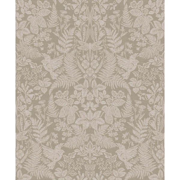 Loxley Leaf Taupe Textured Eco-Foam Wallpaper
