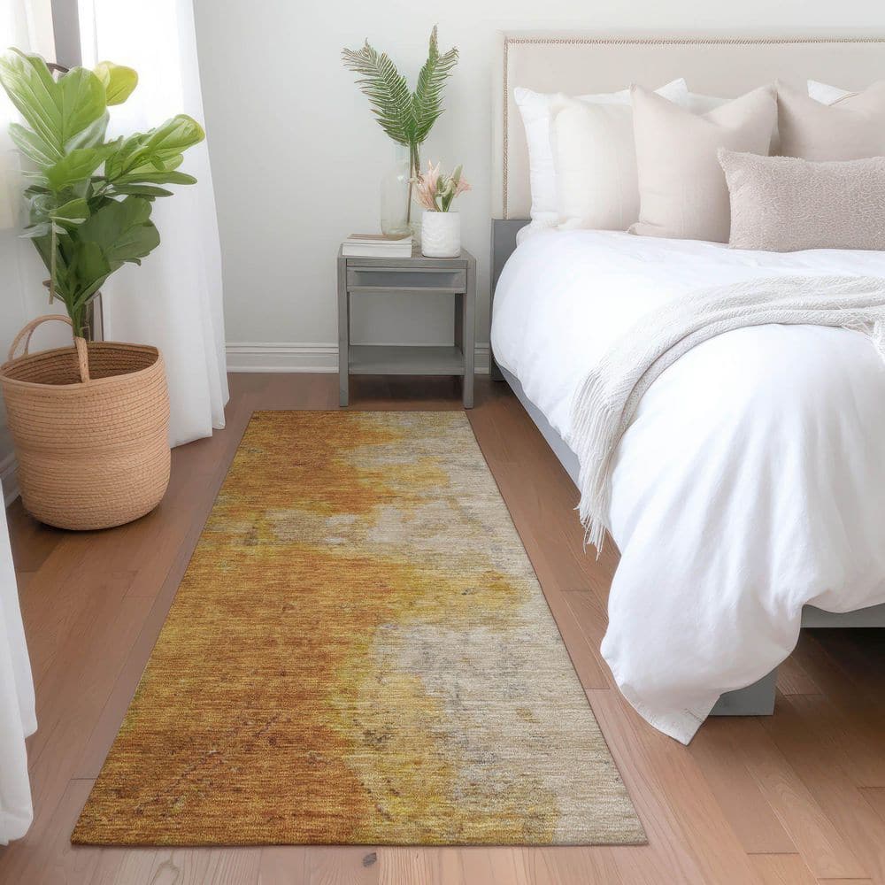 Chantille Machine Washable Indoor/Outdoor Abstract ACN1741 Copper 2 ft. 3 in. x 7 ft. 6 in. Runner Rug price history on PriceWatchPro
