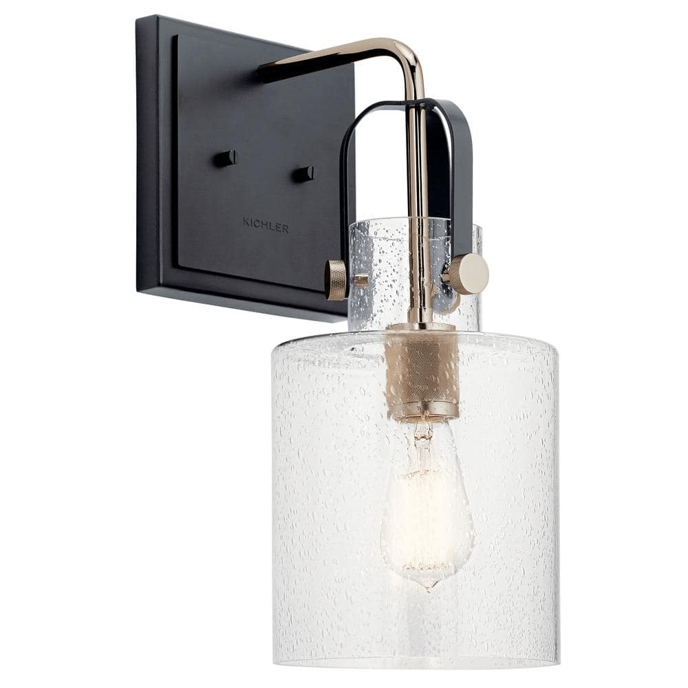 Polished Nickel Modern Outdoor Wall Sconce, 7" x 16.5"