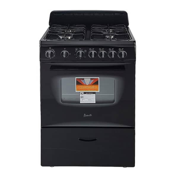 Avanti 24 in. 2.6 cu. ft Gas Range in Black