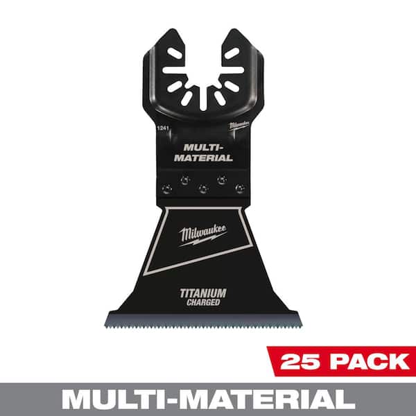 Milwaukee 2-1/2 in. Titanium Bi-Metal Universal Fit Wood and Metal Cutting Multi-Tool Oscillating Blade (25-Pack)