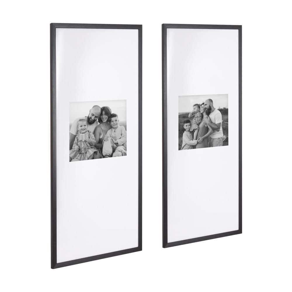 Kate and Laurel Gallery 14x30 matted to 8x10 Black Plastic Picture