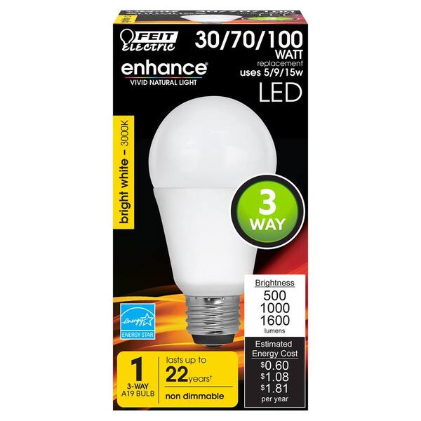 3 way light bulb bright white