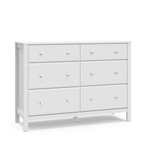 Horizon White 6-Drawer 47.88 in. Wide Dresser