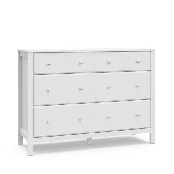 Storkcraft Horizon White 6-Drawer 47.88 in. Wide Dresser