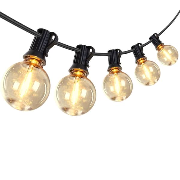 Indoor/Outdoor String Lights 100 Shatterproof Bulbs 200 ft. IP65 Weatherproof for Patio, Backyard
