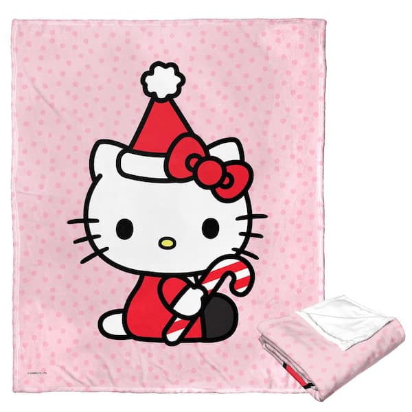 THE NORTHWEST GROUP Hello Kitty Candy Cane Kitty Silk Touch Throw Blanket