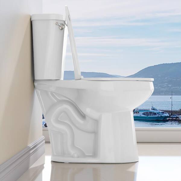 Zeafive Ace Elongated Two-Piece Toilet 1.28 GPF Single Flush 19 in