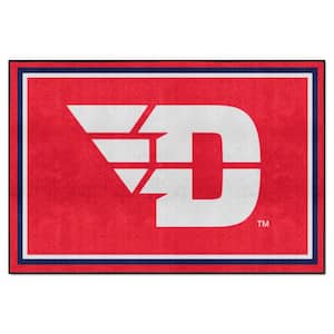 Dayton Flyers Red 5 ft. x 8 ft. Plush Area Rug