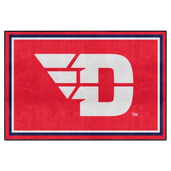 FANMATS Dayton Flyers Red 5 ft. x 8 ft. Plush Area Rug 37788 The Home