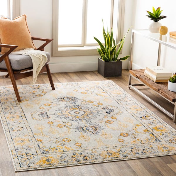 Alize Beige 9 ft. x 12 ft. 3 in. Medallion Area Rug
