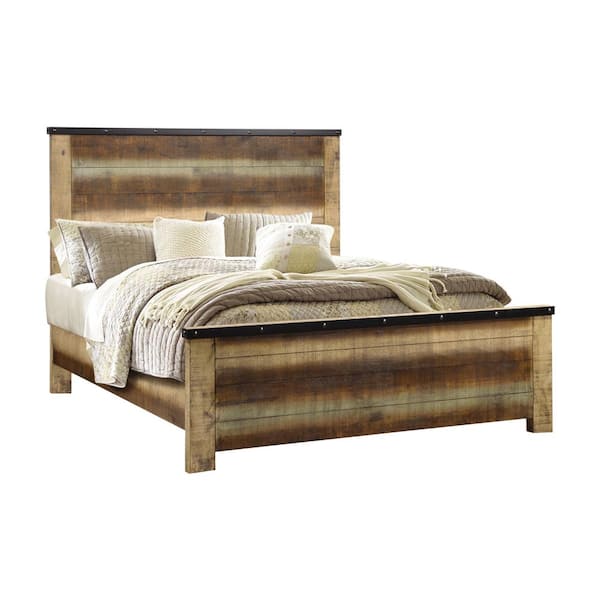 Coaster Sembene Antique Multi-Colored Wood Frame Queen Panel Bed