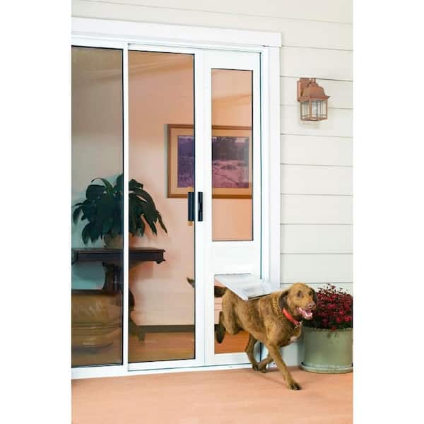 Endura Flap Pet Door Thermo Panel 3e White Frame Extra Large 74 75 77, Sliding Dog Door