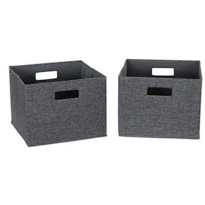 10 in. H x 13 in. W x 13 in. D Gray Canvas 1-Cube Organizer