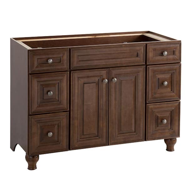 Home Decorators Collection Templin 48 in. W x 21 in. D Vanity Cabinet in Coffee