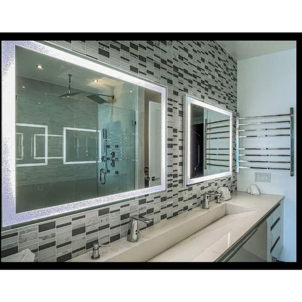 Swan 48 in. W x 36 in. H LED Backlit Vanity Bathroom LED Mirror /Touch On/OFF Dimmer and Anti-Fog Function Swan 48 in. W x 36 in. H LED Backlit Vanity Bathroom LED Mirror /Touch On/OFF Dimmer and Anti-Fog Function
