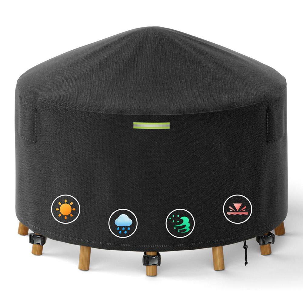 96 Inch Round Patio Furniture Cover, 800D Heavy Duty Waterproof Tear-Resistant Polyester Outdoor Table Cover price history on PriceWatchPro