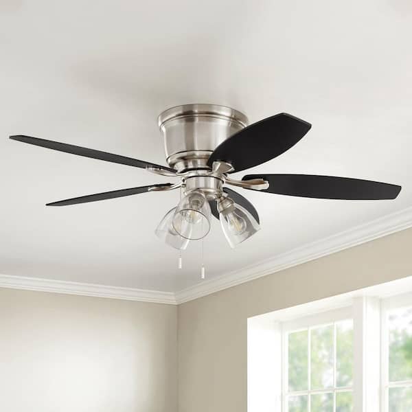 Hampton Bay Stoneridge 52 in. Indoor LED Brushed Nickel Hugger